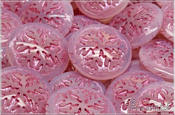 Kaboon vloka 21 mm - Pink Opal Pink Wash, 1 ks
