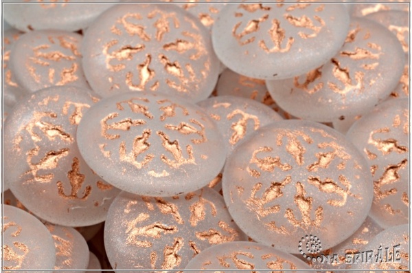 Kaboon vloka 21 mm - Crystal Mat Light Copper Wash, 1 ks