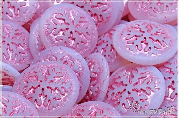 Kaboon vloka 21 mm - Blue Opal Matted Pink Wash, 1 ks