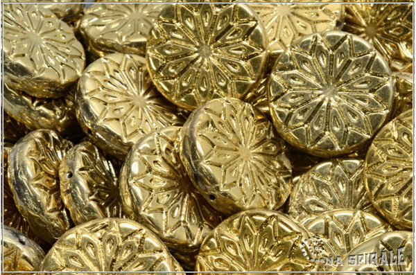 Origami Flower, 18x18 mm, Crystal Amber Full, 1 ks