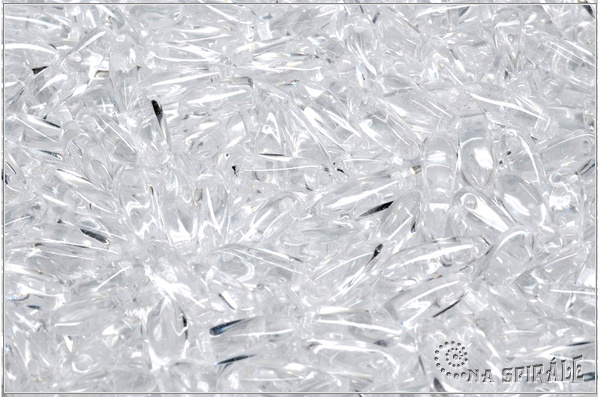Jazky 10x3 mm, crystal, 40 ks