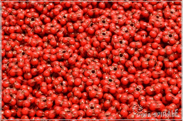 Kytiky - pomnnky 5 mm, Opaque Red Brown Wash, 50 ks