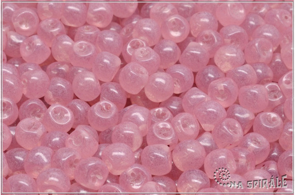 Houbiky 5x6 mm, Crystal Milky Opal Rose, 30 ks