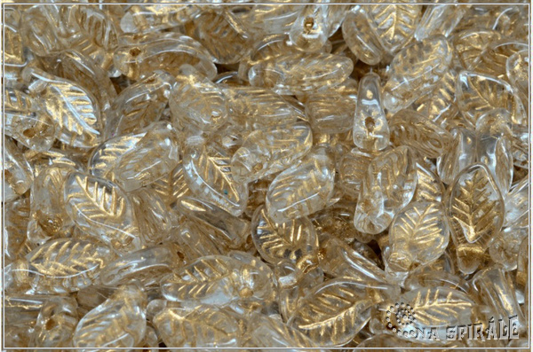 List bobkov 6x12 mm - Crystal Gold Wash, 20 ks