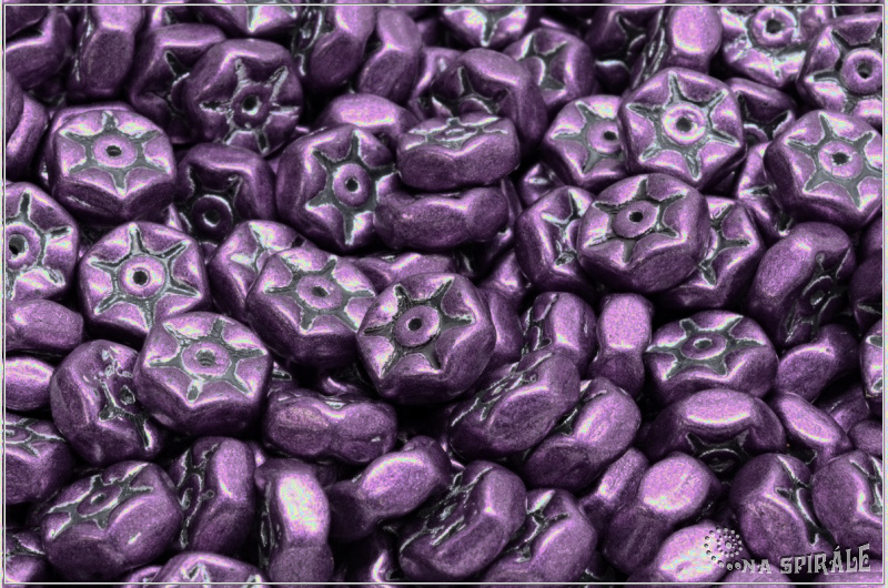 Vintage Rondelle 3x8 mm - Crystal Metallics Purple, 12 ks