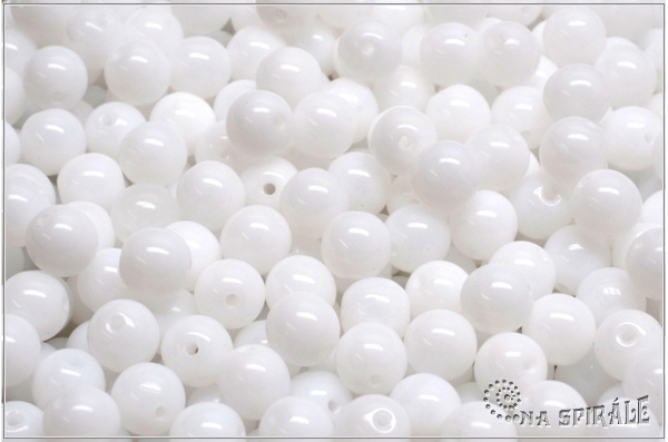 Kuliky 6 mm, Chalk White, 35 ks