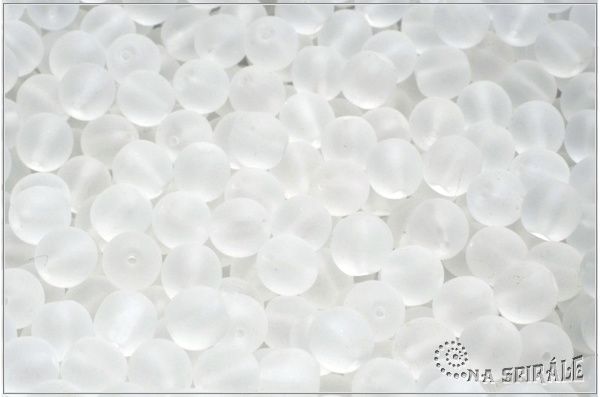 Kuliky 6 mm, Crystal Matted, 35 ks