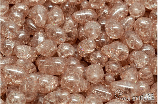 Kapiky/Drops 6x9 mm, Crystal Crackle Ethereal Tan Brown, 20 ks