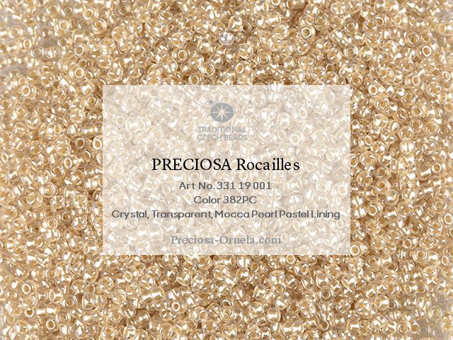 Rokajl Mocca Pearl Pastel Lining Crystal, velikost 10, Preciosa, 10 g
