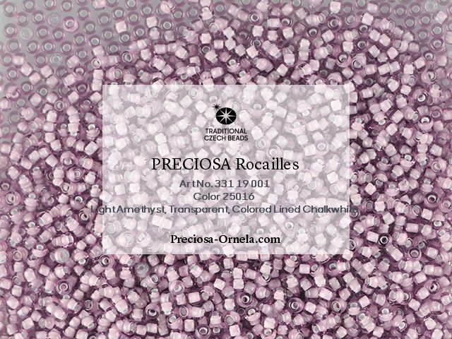 Rokajl White Lining Light Amethyst, velikost 10, Preciosa, 10 g