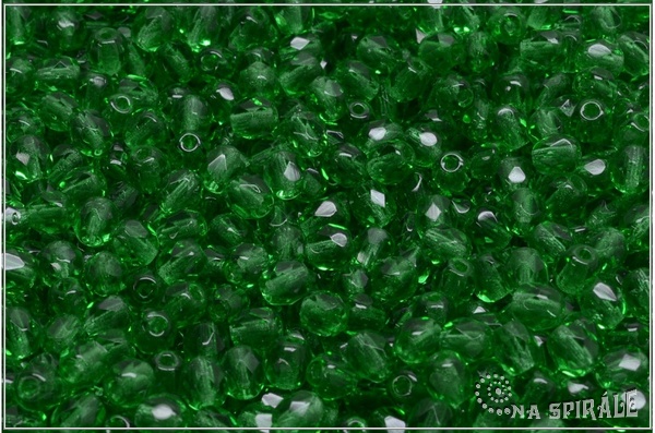 Oh�ovky 4 mm, Transparent Grass Green, 50 ks