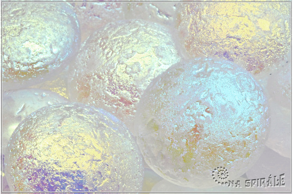 Kaboon kulat 25 mm - Crystal Etched AB Top, 1 ks