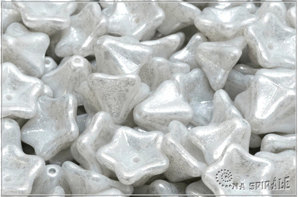 Pet�nie - Petunia, 8x13 mm, Chalk Ethereal Silver, 6 ks