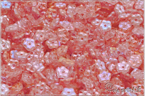 Kytiky - pomnnky 5 mm, Crystal AB Ethereal Salmon, 50 ks