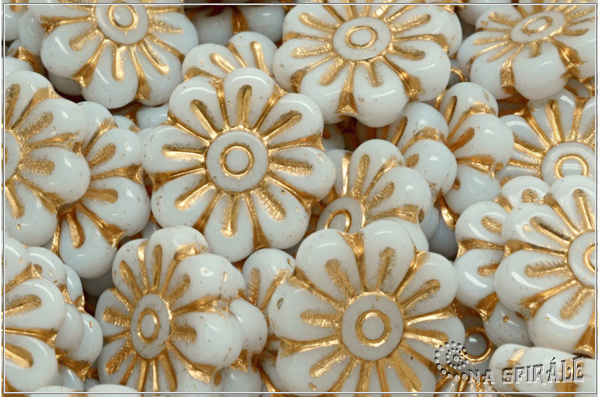 Kopretina - Daisy Flower, 18 mm, Chalk Gold Wash, 1 ks