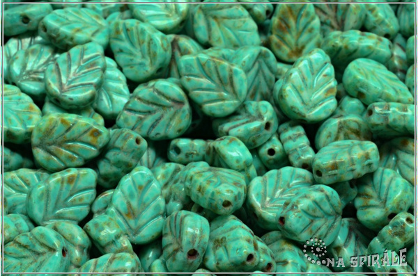 List mtov 10x8 mm - Chalk Pebble Stone Mint, 20 ks