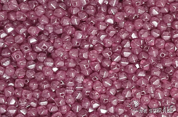 Lucerny 4x4 mm, Crystal Pink Full Wash, 100 ks