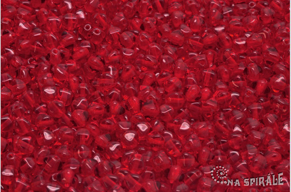 Lucerny 4x4 mm, Transparent Red, 100 ks
