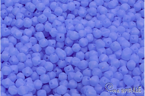 Lucerny 4x4 mm, Corflower Blue Opal Matted, 100 ks