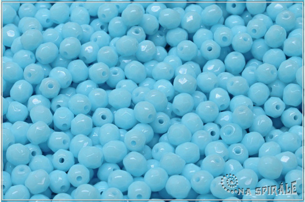 Oh�ovky 4 mm, Opaque Ligt Sky Blue, 50 ks