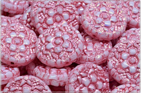 Vesna Coin, 18x18 mm, Chalk Pink Wash AB, 1 ks