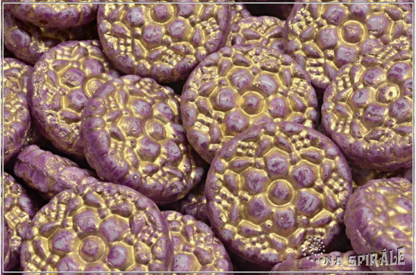 Vesna Coin, 18x18 mm, Chalk Pebble Rose Gold Wash, 1 ks