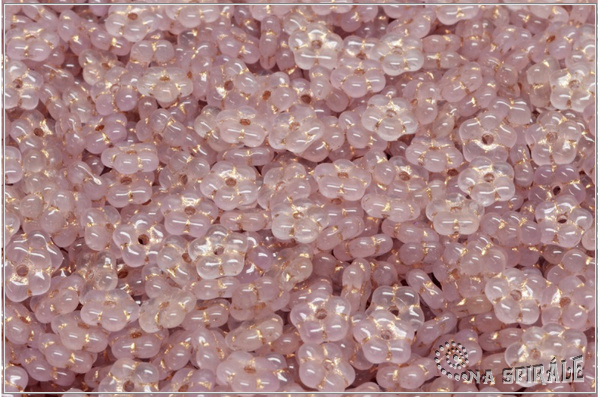 Kyti�ky - pomn�nky 5 mm, Crystal Light Pink Bicolor Gold Wash, 50 ks