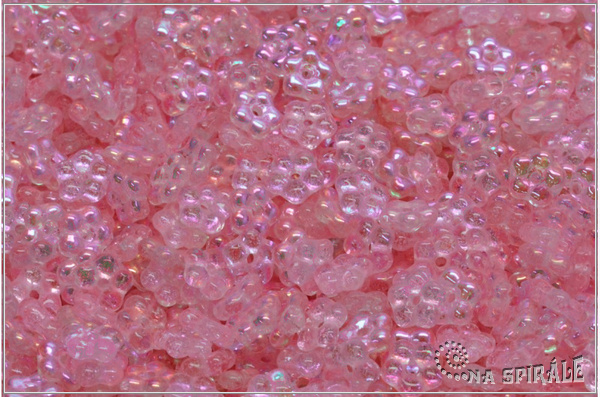 Kytiky - pomnnky 5 mm, Crystal AB Ethereal Candy Pink, 50 ks