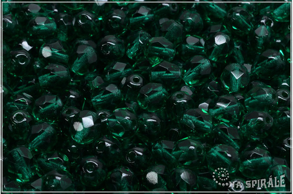 Ohovky 6 mm, Transparent Emerald Green, 20 ks