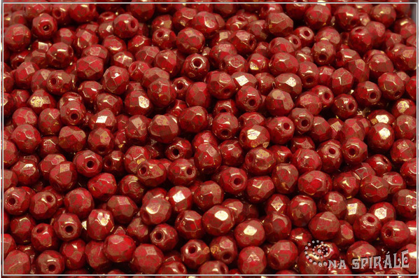 Oh�ovky 4 mm, Opaque Red Violet Teracota, 50 ks