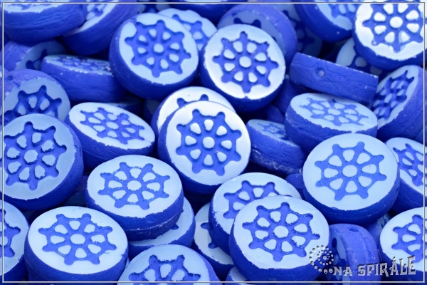 Penzek kormidlo/Wheel Coin 12 mm, Chalk UV Neon Cobalt, 1 ks
