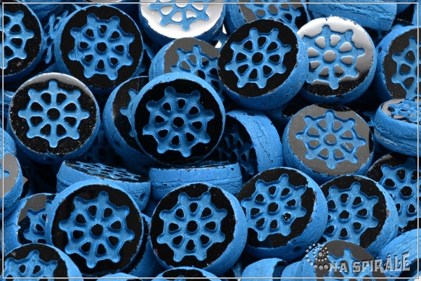 Penzek kormidlo/Wheel Coin 12 mm, Jet UV Neon Blue, 1 ks