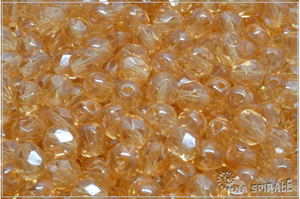 Ohovky 6 mm, Crystal Champagne Luster, 20 ks
