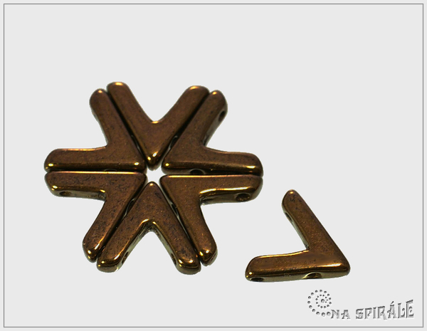 AVA Beads, Jet Bronze, 1 ks