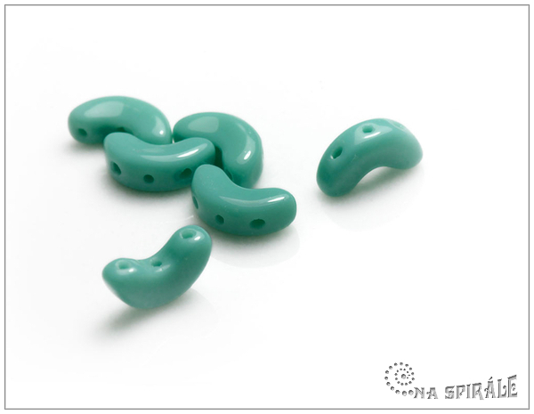 Arcos par Puca, Opaque Green Turqoise, 20 ks