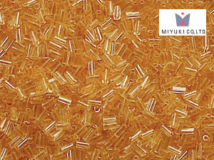 MIYUKI Bugle 3 mm, Transparent Light Topaz, BGL1-0132, 10 g