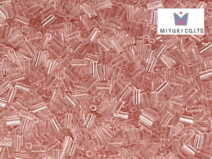 MIYUKI Bugle 3 mm, Transparent Pale Pink, BGL1-0155, 10 g