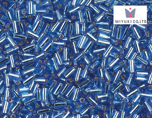 MIYUKI Bugle 3 mm, Silver Lined Sapphire, BGL1-0019, 10 g