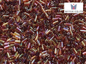 MIYUKI Bugle 3 mm, Transparent Topaz AB, BGL1-0257, 10 g