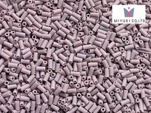 MIYUKI Bugle 3 mm, Matted Opaque Mauve AB, BGL1-0410FR, 10 g
