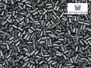 MIYUKI Bugle 3 mm, Matted Silver Grey, BGL1-2002, 10 g