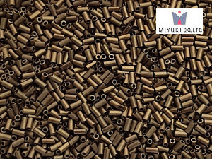 MIYUKI Bugle 3 mm, Matted Metallic Dark Bronze, BGL1-2006, 10 g