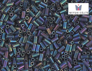 MIYUKI Bugle 3 mm, Matted Multi Iris, BGL1-0401F, 10 g
