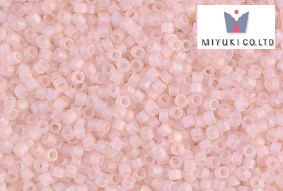 Miyuki Delica, Matted Transparent Pink Mist DB0868, 5 g