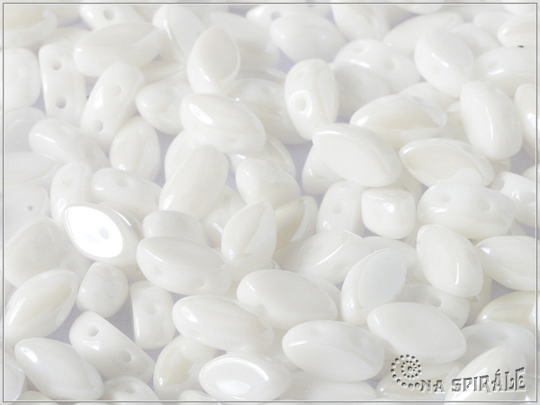 IrisDuo 3x7 mm, Chalk White Shimmer, 20 ks