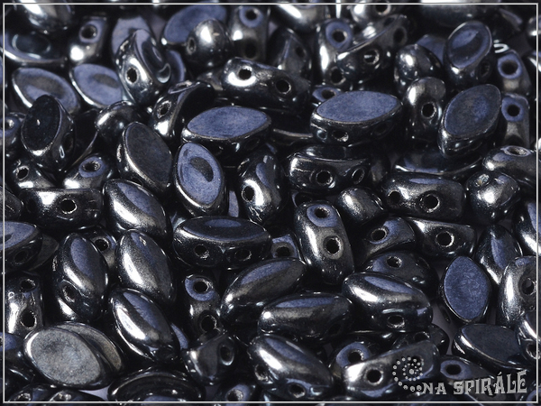 IrisDuo 3x7 mm, Metallic Hematite, 20 ks