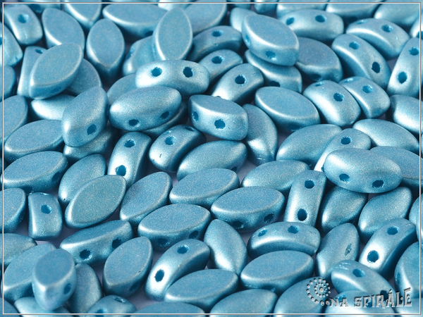 IrisDuo 3x7 mm, Metallic Aqua, 20 ks