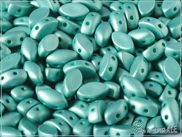 IrisDuo 3x7 mm, Metallic Emerald, 20 ks