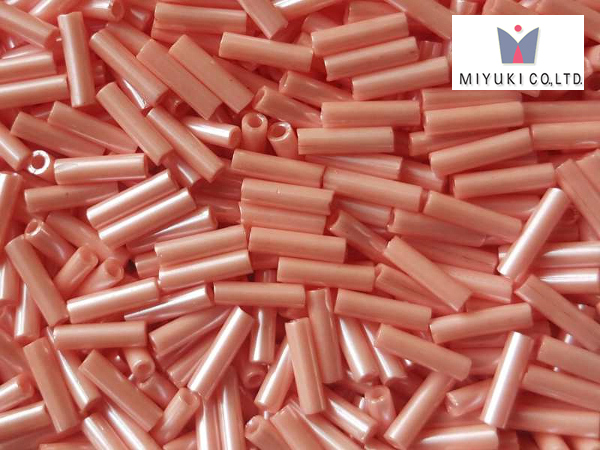 MIYUKI Bugle 6 mm, Peach Ceylon, BGL2-3374, 10 g