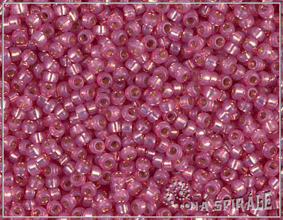 Miyuki Dyed Dk Rose Silver Lined Alabaster, MRR-11-0645, 10 g